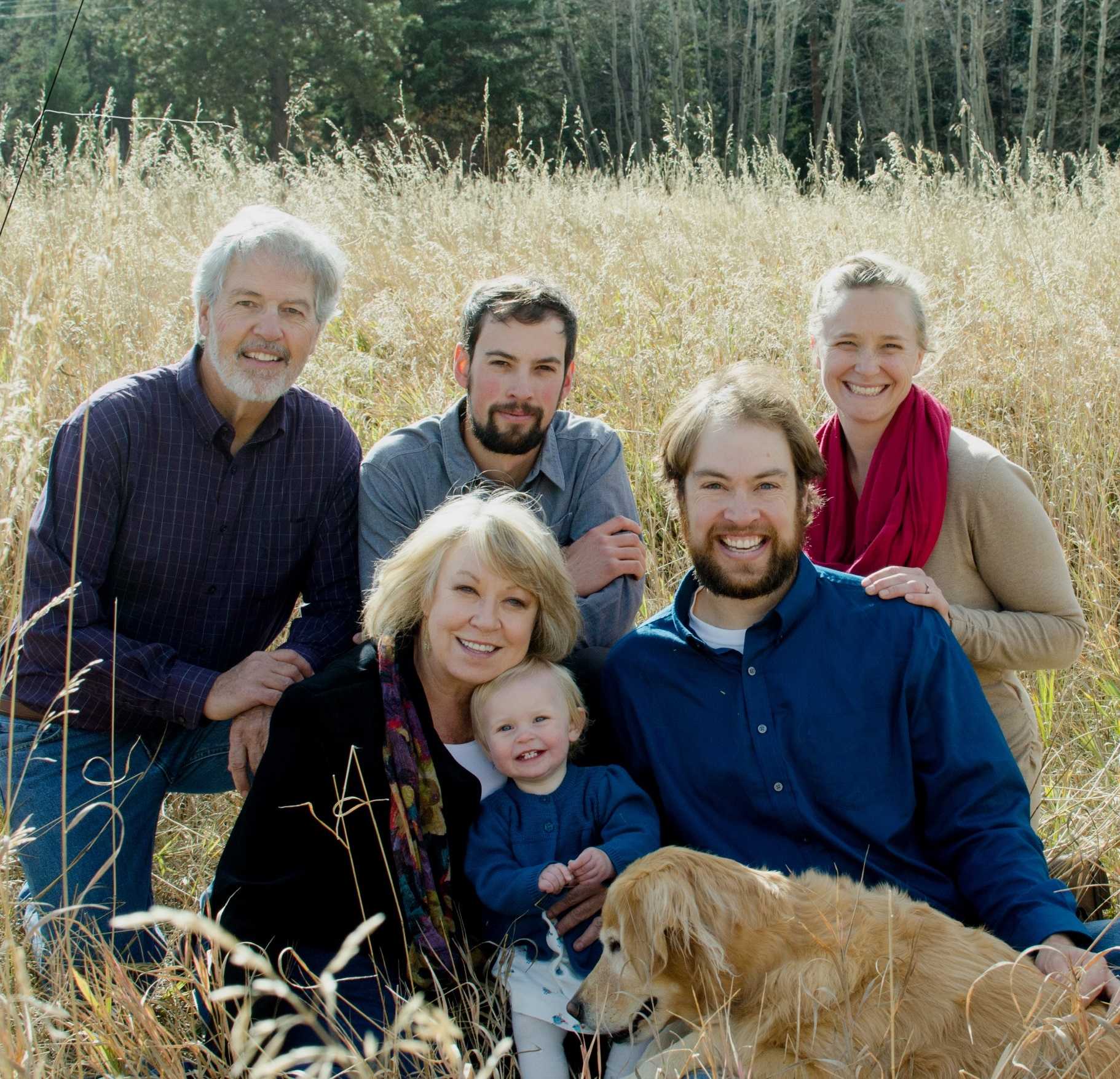 photo of husband Steve and sons Graham and Hayden