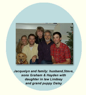 photo of husband Steve and sons Graham and Hayden